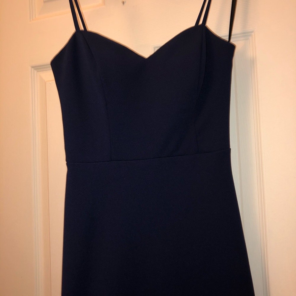 navy blue prom dress
